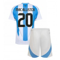 Argentina Alexis Mac Allister #20 Hemmatröja Barn Copa America 2024 Kortärmad (+ Korta byxor)